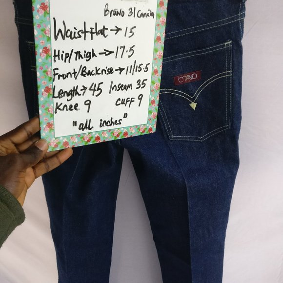 Vintage 90s Highrise Classic Straight Leg jean w31 +MEASUREMENT Rigid denim - Picture 12 of 12